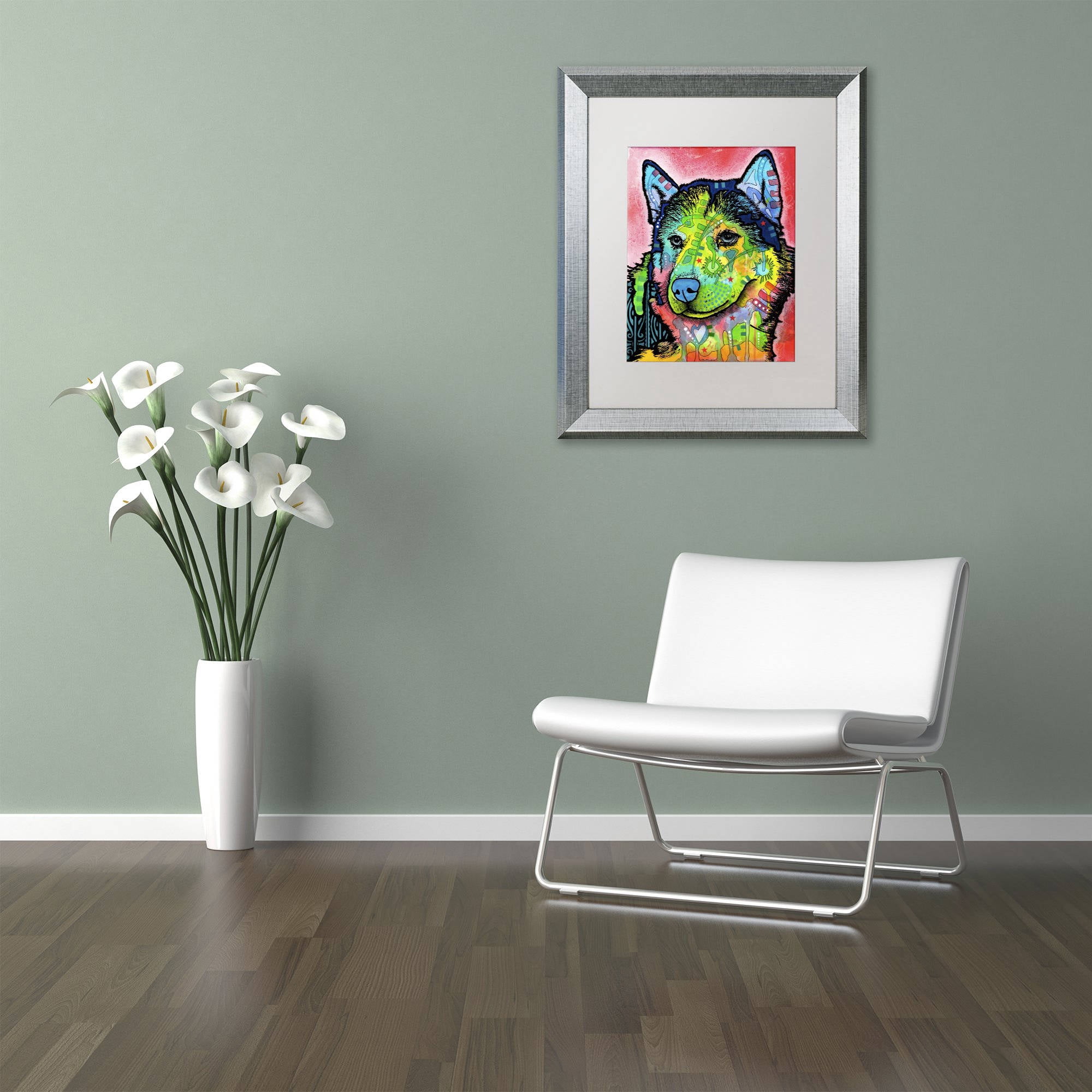 Trademark Fine Art "Siberian Front" Canvas Art by Dean Russo, White Matte, Silver Frame