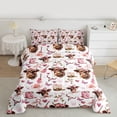 thumbnail image 2 of Homewish Cute Highland Cow Queen Comforter Set,Rustic Western Cowgirl Bedding Sets,Country Bull Skull Bedding Comforter Set For Girls Kids,Breathable Home Decor Reversible,3 Pieces, 2 of 8