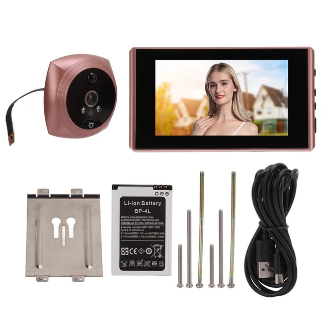 Mirilla digital de 4,5 pulgadas con visión nocturna inteligente, detección de movimiento, antirrobo, para casa, villa, oficina