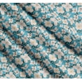 thumbnail image 3 of Soimoi Blue Cotton Voile Fabric Leaves & Floral Print Fabric by The Yard 42 Inch Wide, 3 of 7