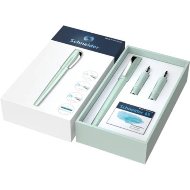 Set De Regalo Pluma Fuente Callissima Menta Con Repuestos Schneider