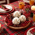 thumbnail image 4 of Cotton Christmas Balls ,2.2 Inch Snowflake Ball Ornaments for Christmas Tree, Hanging Decorative Ball Ornaments for Xmas Scene Decoration,1pc, 4 of 6