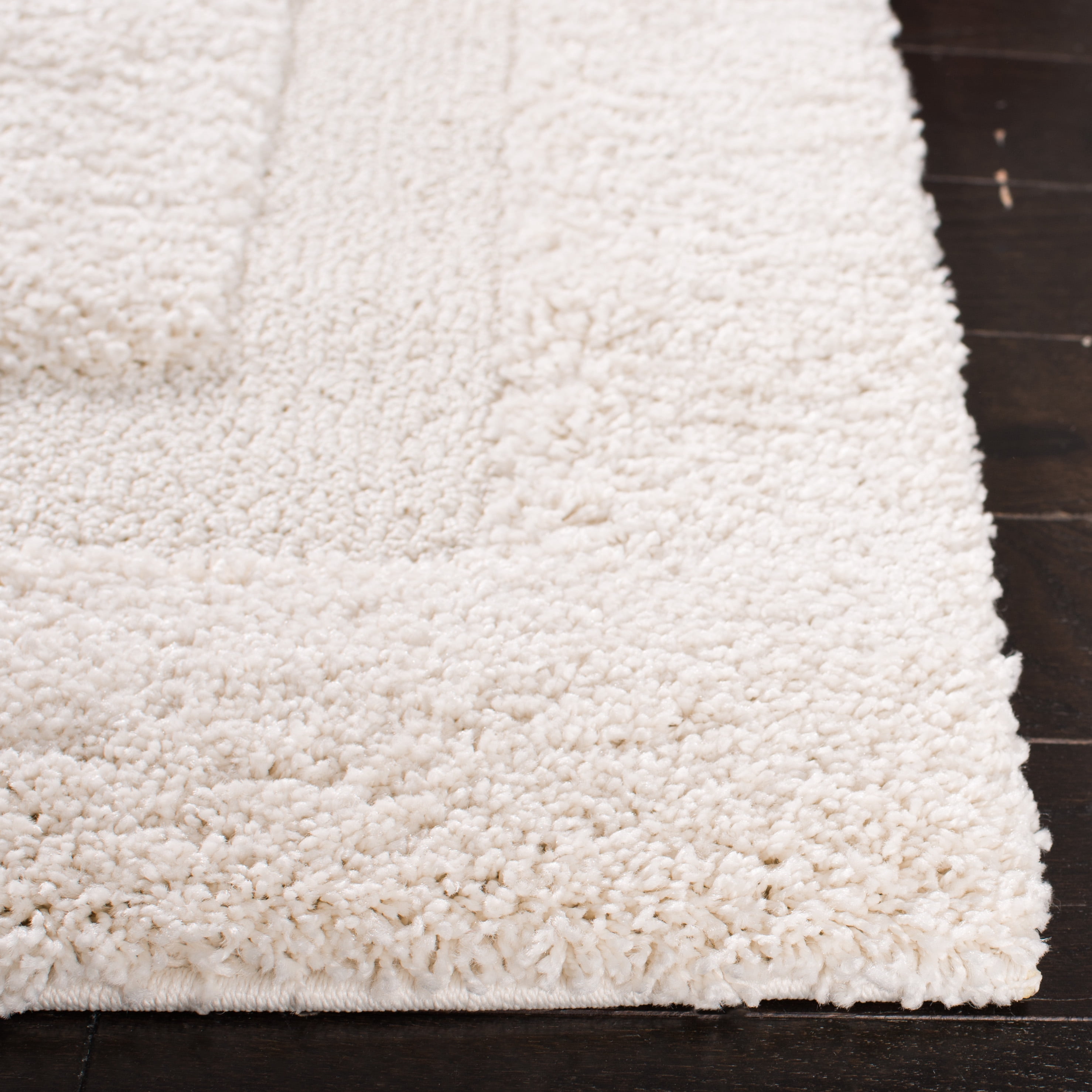 SAFAVIEH Florida Mason Bordered Shag Area Rug, Creme, 2' x 3'