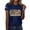 Dark Blue, variant on MEICHEN 250th Anniversary USA Shirt Short Sleeve Round Neck T Shirt Fashion Casual Blouse Top Summer Clothing