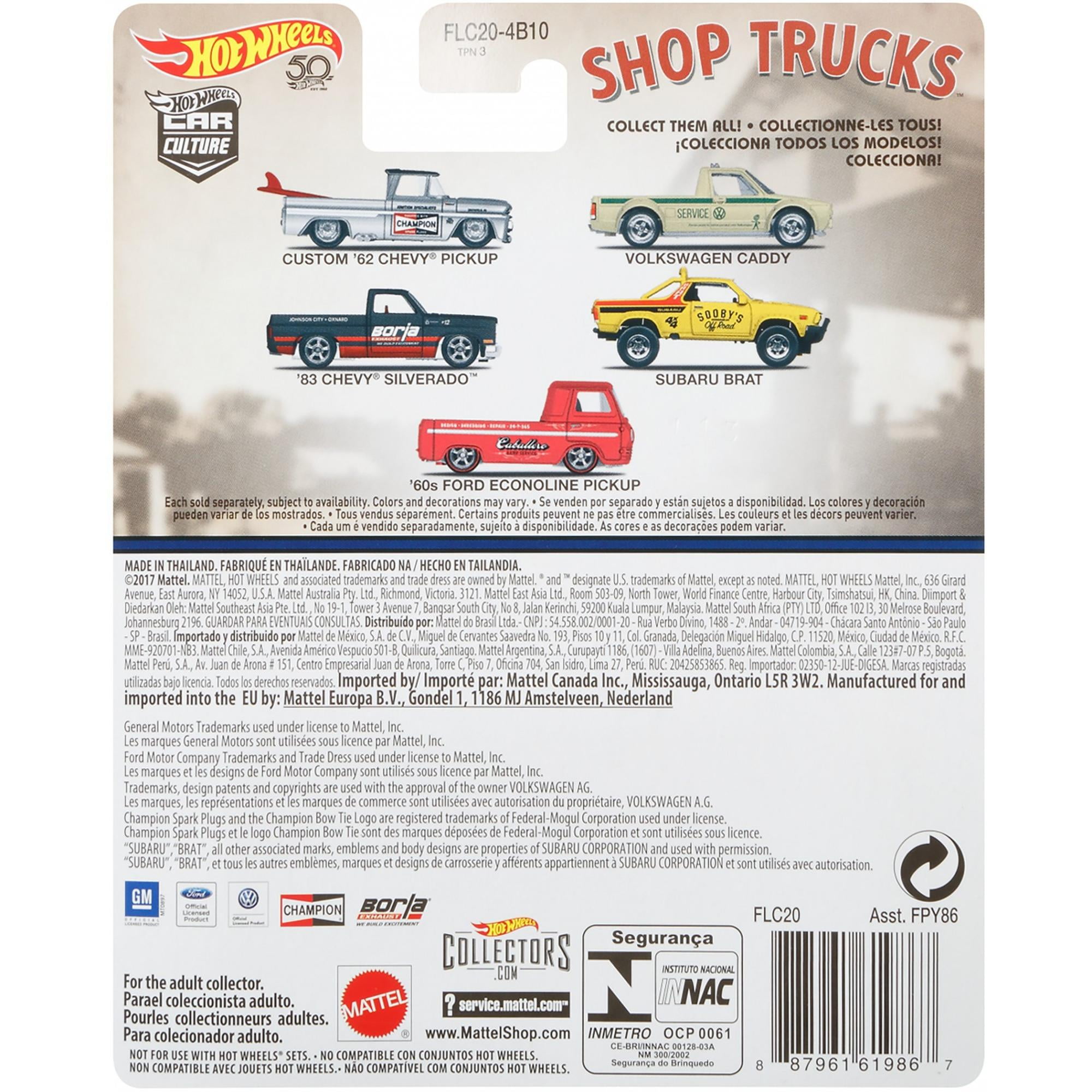 CUSTOM/'62 CHEVY PICKUP negozio Trucks car culture 1:64 HOT WHEELS flc20 fpy86
