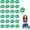 Colorful+Green, variant on 24 Pack Cheerleading pom poms,Handheld Cheer pom poms, Sports Cheer Plastic Pom Poms Cheerleading for Sports Team Spirit Cheering (Colorful+Blue)