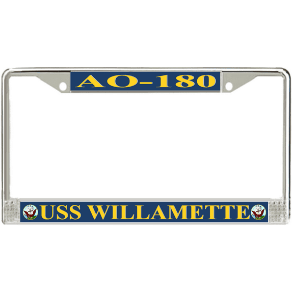 USS Willamette AO-180 License Plate Frame
