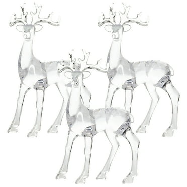 Ornativity Acrylic Christmas Reindeer Ornaments - Holiday Clear Party ...