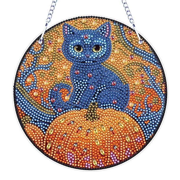 Forma Especial S Halloween Gato Suncatcher Creativo