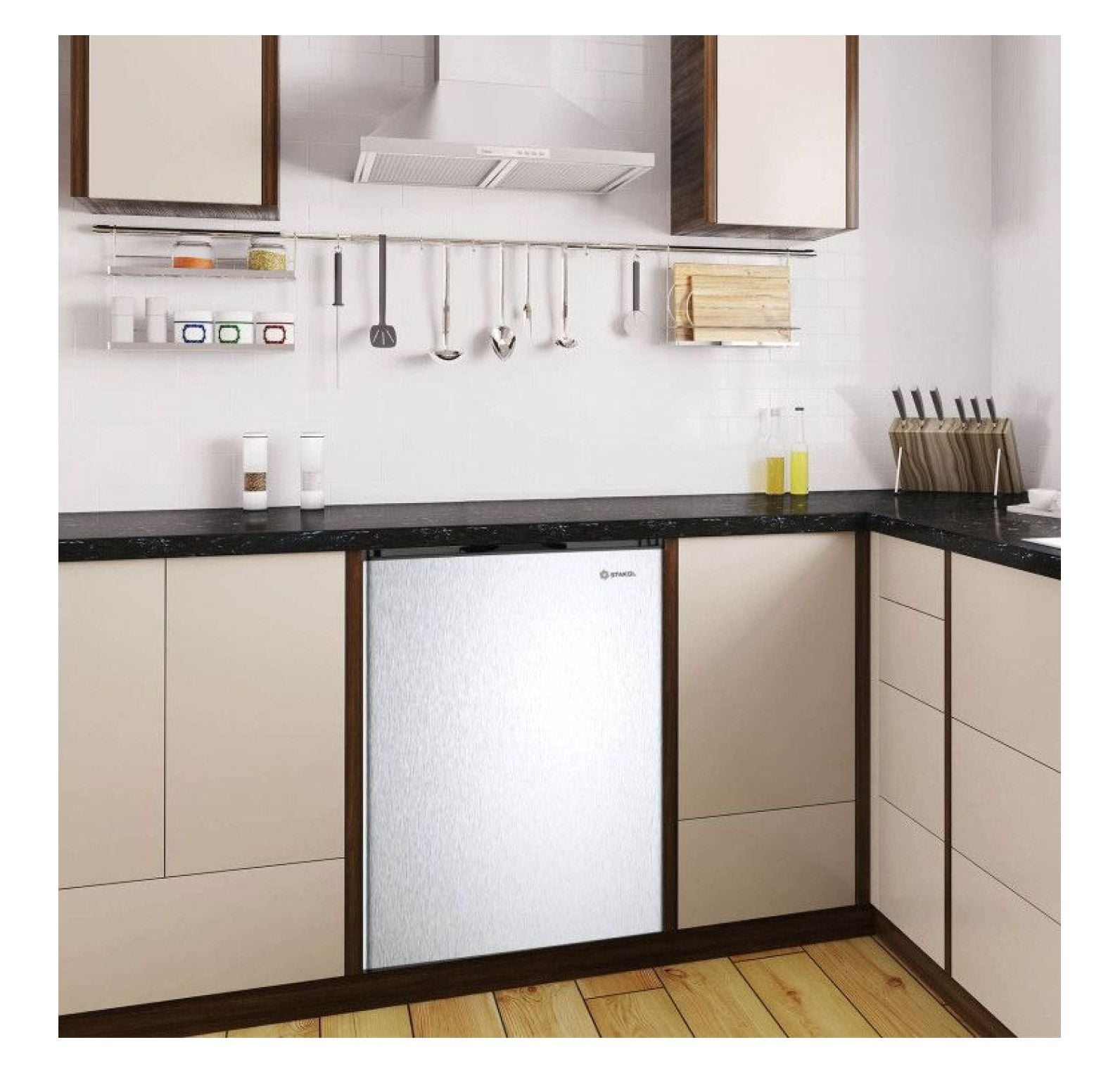 Compact Upright Freezer 3.0 cu ft - Stainless Steel Door - Mini Freezer - Adjustable Temp Control - Space Saving - Manual Defrost