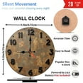 thumbnail image 3 of Vintage Wall Clock with Metal Numbers 10-Inch Silent Wooden Wall Clock, Battery Operated (AA Batteries Not Included), Artistic Home Decor, 3 of 8