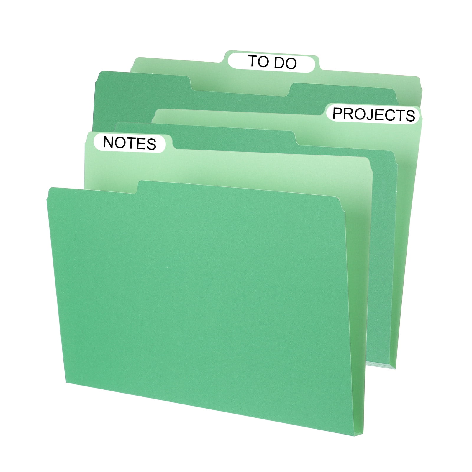 20pcs File Folders, Manila File Folders 1/3 Cut File Folders Letter Size for Classroom Home Office, Green
