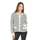 thumbnail image 4 of Cardigan de punto con botones Roman Fashion /Juvenil, 3140 (Blanco rayas) blanco M, 4 of 5