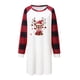 thumbnail image 4 of ICHUANYI Clearance Women Off The Shoulder Christmas Printed Long Sleeve Sunflower Fall Casual Dress(Red, S) ICHUANYI WER2023081503961, 4 of 4