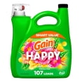 thumbnail image 1 of Detergente para ropa Gain Happy Scent, 4,5 L, 107 cargas, compatible con HE, 1 of 9