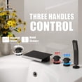 thumbnail image 5 of CASAINC 3 Handle Roman Bathroom Tub Faucet with Handheld Sprayer, Matte Black, 5 of 5