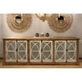 thumbnail image 2 of Wheatstone Solid Wood 6 Door Sideboard with Glass Inserts in Natural, 2 of 6