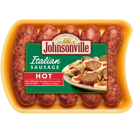 Johnsonville Hot Italian Sausage Links 19oz tray (101305, 101352)