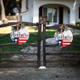 thumbnail image 5 of maho Party Supplies & Decor 11.8-Inch Rustic Red White And Blue Patriotic Fabric Front Door Wreath With Metal Star Bow Americana Decoration Indoor Outdoor 4th Of July Home Decor on Clearance, 5 of 9