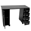Winado Manicure Nail Table Station Desk Beauty Salon with Drawers,Black