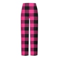 thumbnail image 5 of YLSDY Mens Hawaii Pants Argyle Design Fashion Plaid Cotton Lightweight Soft Hawaii Bottoms Lounge Sleepwear Pants Hot Pink M, 5 of 5