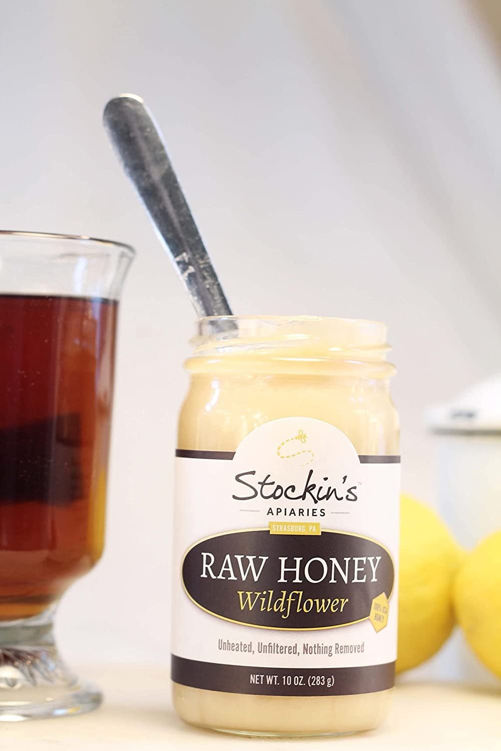 Stockin's Apiaries Raw Wildflower Honey, Unheated, Unfiltered, & Nutritious, 10 Oz.