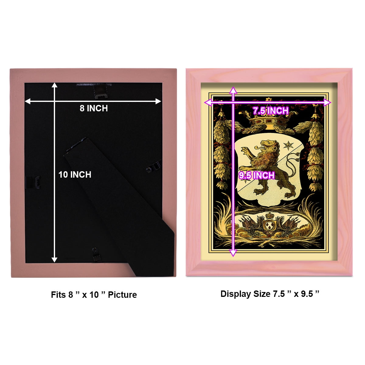 Family Crest III -Framed Print w/glass-Sunset Pink