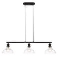 thumbnail image 2 of Golden Lighting 0305-LP BLK-CLR Carver Linear Pendant, Matte Black, 2 of 2