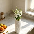 thumbnail image 3 of Aminojy Modern Ceramic Vase, Elegant Textured Flower Vase with Wave Pattern Design for Table Centerpiece, Living Room Decor, Office Desk and Interior Styling, 3 of 5