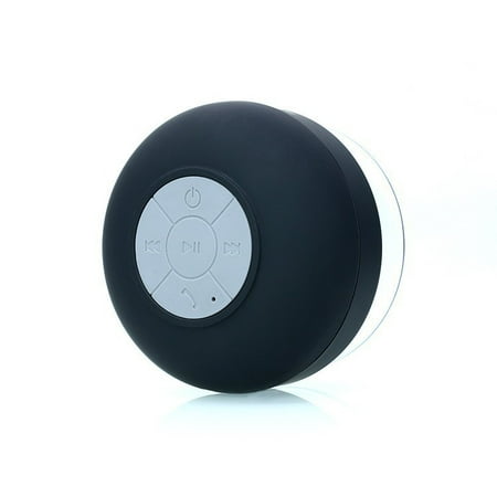 Zeokiar Shower Speaker IPX6 Waterproof Bluetooth Speaker Loud HD Sound Portable Wireless Speaker with Suction Cup & Sturdy Hook Built-in Mic for Shower Pool Beach Black