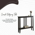 thumbnail image 5 of Kings Brand Furniture Console Table with Lower Shelf for Entryway, Hallway, Living Room (Espresso), 5 of 8