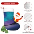 thumbnail image 5 of Salouo Night At Lake Aurora Print Christmas Stockings,Large Xmas Stocking Set of 1 Holiday and Farmhouse Stocking for Christmas Holiday Party Decoration(17.7*11 Inch), 5 of 7