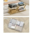 thumbnail image 3 of Natural Bamboo Luggage Rack - Folding Suitcase Stand with Storage Shelf, Heavy-Duty Holder for Guest Room, Bedroom, Hotel - Holds up to 150lb, 3 of 15