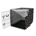 thumbnail image 3 of Vegetable Dog Crate Cover, Cartoonish Eggplants with Flowers, Easy to Use Pet Kennel Cover Small Dogs Puppies Kittens, 7 Sizes, Charcoal Grey Eggplant, by Ambesonne, 3 of 6