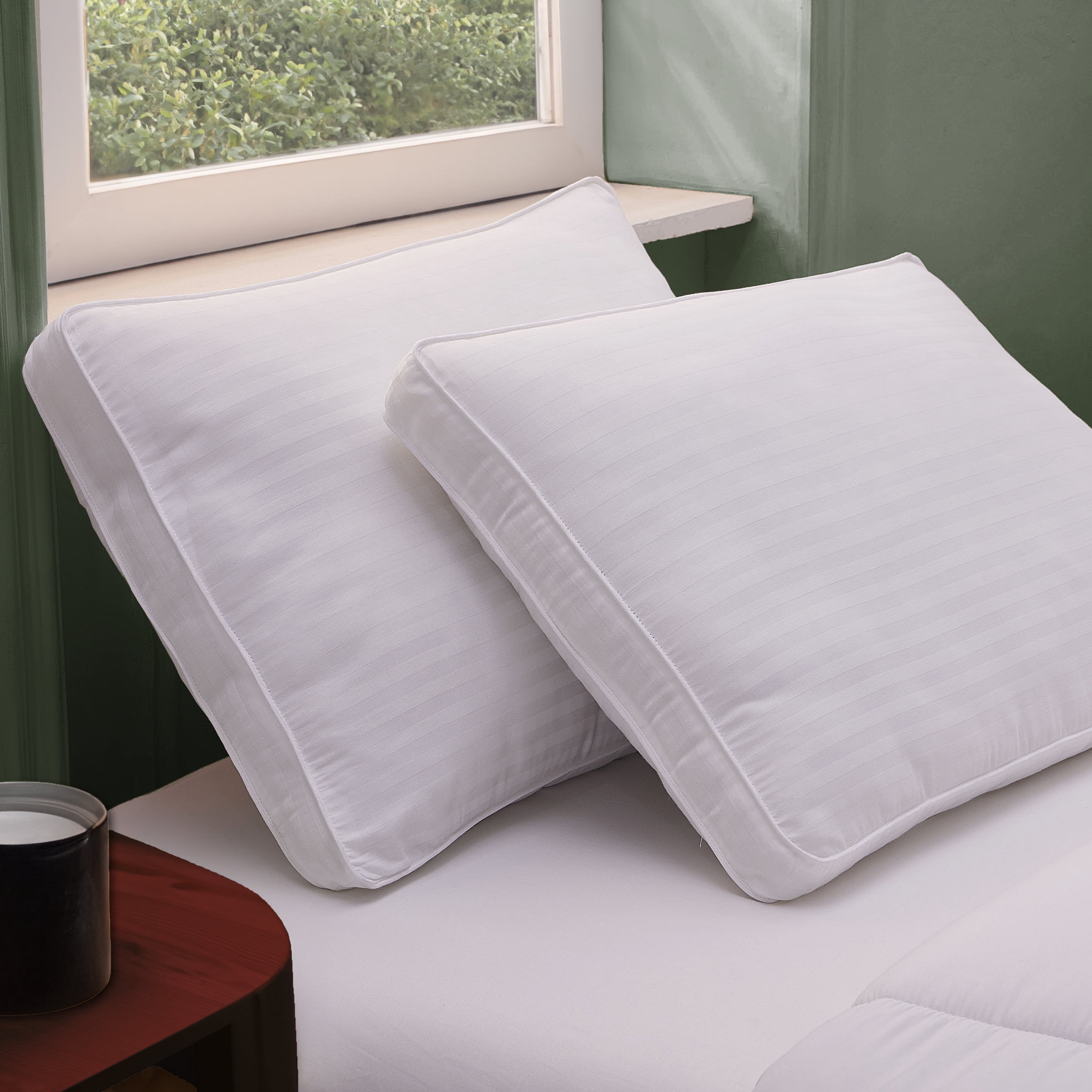 DreamLab Just Like Down Pillows for Back, Stomach or Side Sleepers, Set of 2, Standard/Queen