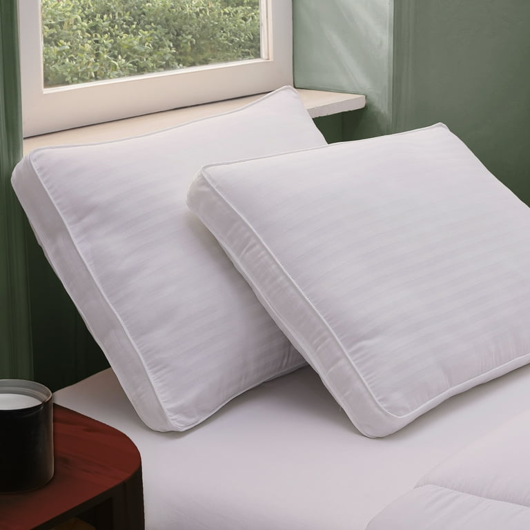 DreamLab Just Like Down Pillows for Back Stomach or Side Sleepers Set of 2 Standard Queen Walmart