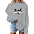 thumbnail image 6 of Wiyuqeen Halloween Ghost Sweatshirts for Women Round Neck Long Sleeve Casaul Loose Pullover Lightweight Gnome Graphic Sweat Shirts, 6 of 6