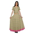 thumbnail image 2 of Moomaya Printed Elegant Crop Top And Long Skirt Set Ethnic Dresses For Women, 2 of 6
