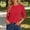 Red, variant on ClodeEU Women's Crew Neck 3/4 Sleeve Top,Casual Loose Fit Soft Basic Blouse Black,Women's Plus L
