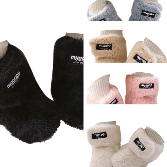 Wdgfv Thick Lined Baby Cotton Boots, Fluffy Plush Adjustable Strap Pre-Walker Shoes, Anti- Soft Sole Warm Winter Toddler House Slipper Booties 12