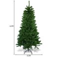 thumbnail image 4 of Patiojoy 6ft Round Tip PVC Artificial Christmas Tree Hinged Branches w/Stand Green, 4 of 9