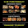 thumbnail image 5 of Ninja Crispi Microwave and Air Fryer with FusionCrisp, 14-in-1, 1000W, 0.9 Cu. Ft., Max Crisp, Roast, Bake, Broil, 8 Microwave Presets, Popcorn, Defrost, and more, MW101BK1 Black, 5 of 15