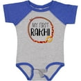 thumbnail image 3 of Inktastic My 1st Rakhi Bracelet, Raksha Bandhan Red and Gold Bracelet Boys or Girls Baby Bodysuit, 3 of 5
