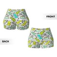 thumbnail image 5 of Naloa Funny Dinosaurs on Stripes Biker Shorts for Women Seamless Scrunch Short Women’s Yoga Shorts for Gym Running Sport Shorts - XX-Large, 5 of 9