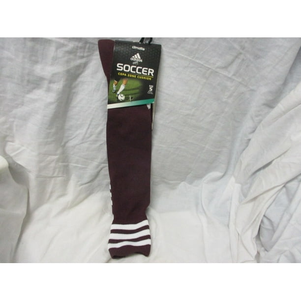 Adidas Soccer Socks Copa Zone Cushion Maroon/White Adult Size Small