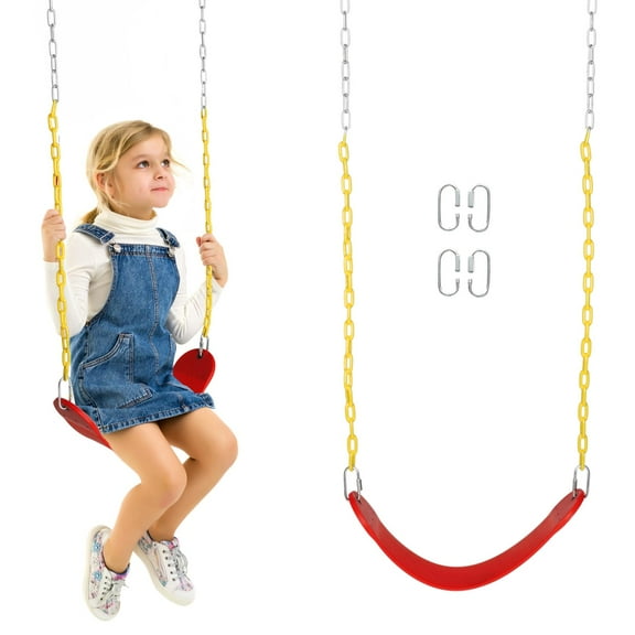 OverPatio Kids Belt Swing Seat Replacement Swing Set Accessories,Red
