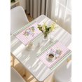 thumbnail image 5 of Easter Placemats Set of 6, Spring Watercolor Easter Eggs Bunny Pink Green Plaid Placemats for Dining Table, Place Mats for Kitchen Tabletop, Waterproof Wipeable Dining Table Mats Set, 5 of 9