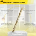 thumbnail image 5 of 11-3/4" Multi-Point Mortise Lock with Face Plate and Keeper for Sliding Patio Glass Door | Two Point Keeper for Mortise Lock for Patio Sliding Door, 5 of 9