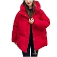 thumbnail image 4 of qucoqpe Women's 2025 Winter Fashion Warm Solid Full Zip Up Hooded Parkas Long Sleeve Pocketed Quilted Causal Long Down Coats,with Adjustable Waist Drawstring, 4 of 5