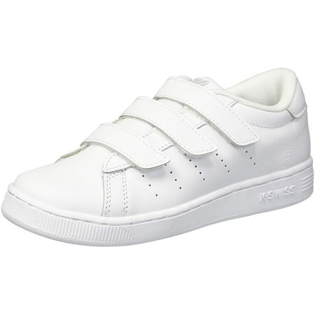 K-Swiss Kids' Clean Court 3-Strap Sneaker (The Best Way To Clean White Shoes)